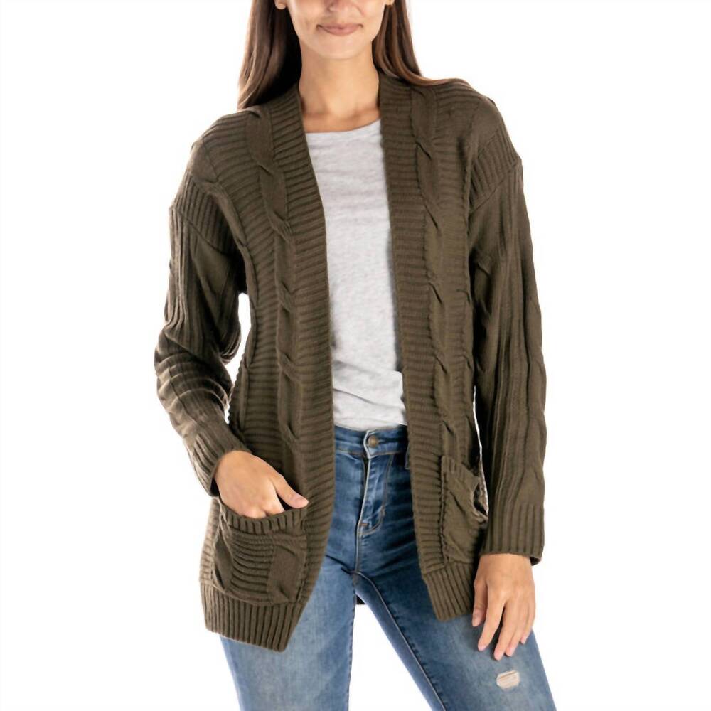 NEW ALLTHREADS women's aspen cardigan in olive